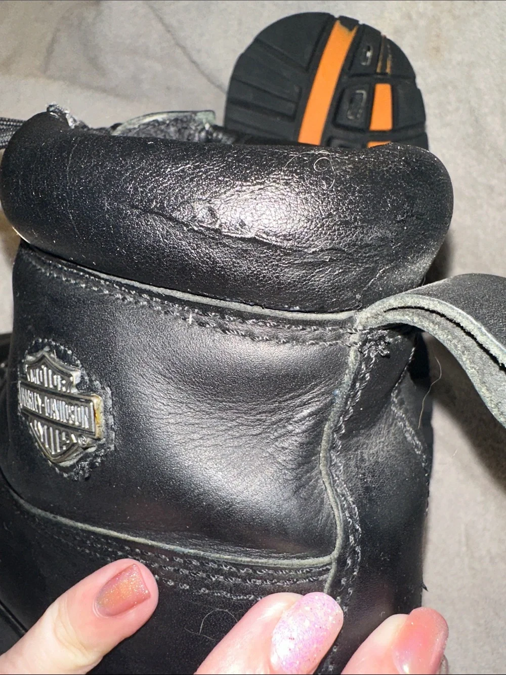 Harley-Davidson Black Leather Steel Toe Boots
